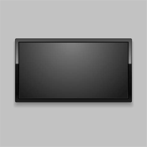 Premium Vector | Realistic detailed 3d led tv screen on a grey background black monitor vector ...