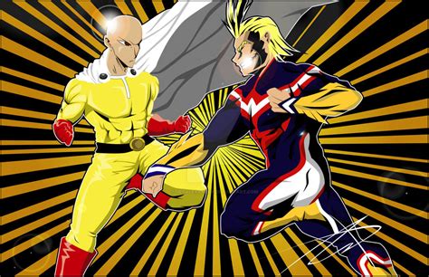 Saitama vs All Might by JetAlexander on DeviantArt