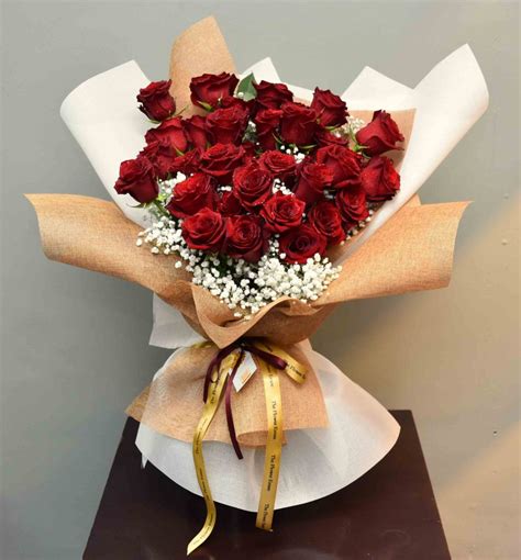 36 Red Ecuadorian Roses Bouquet - The Flower Estate