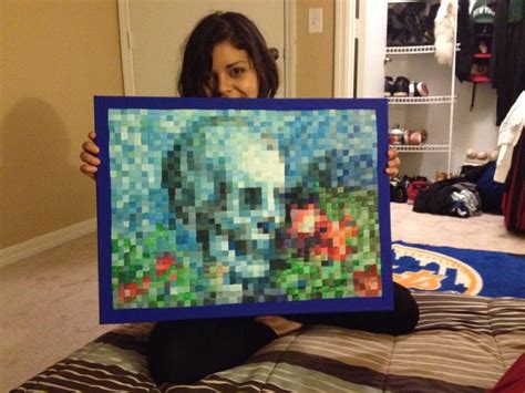 Hand-painted in-game Minecraft painting in real life! (Artception? jk) | Minecraft art ...