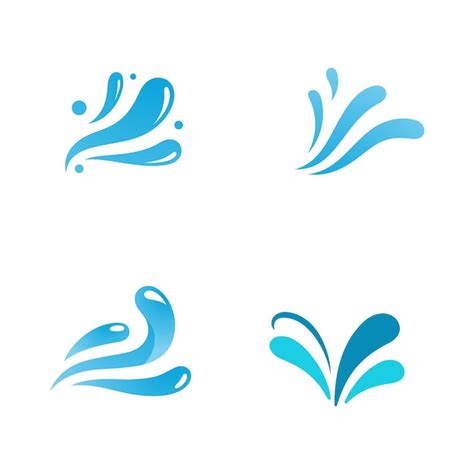 Premium Vector | Water splash icon vector illustration design template