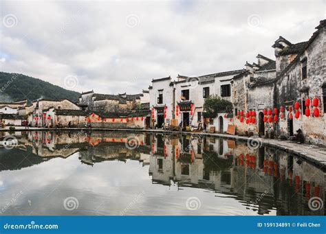 Chinese Ancient Huizhou Architecture Village, Hongcun Stock Image - Image of famous, asian ...