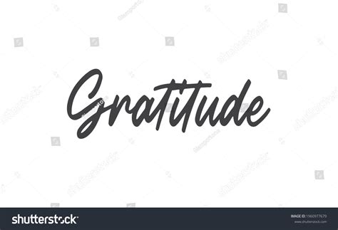 Gratitude Word Lettering Design Hand Drawn Stock Vector (Royalty Free) 1960977679 | Shutterstock