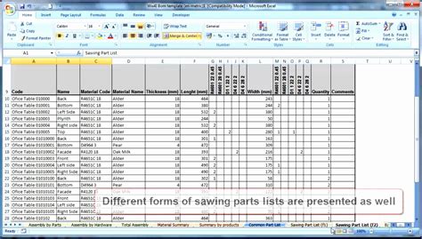 6 Bom Excel Template - Excel Templates