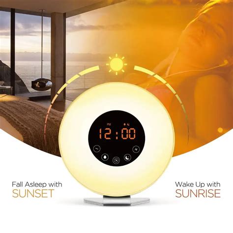 2018 Sunrise Wake Up Light,6 Nature Sound And Snooze Light Led Sunlight ...