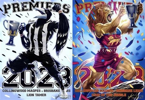 Grange Wallis’s 2023 AFL Premiership Poster designs : r/AFL