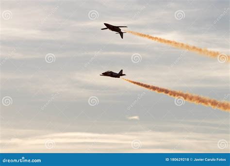 Planes Doing Stunts in the Sky in Spain Editorial Stock Photo - Image ...