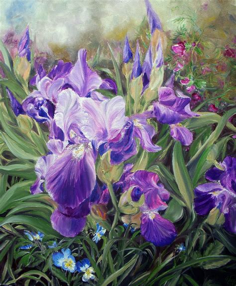 Oil painting Irises