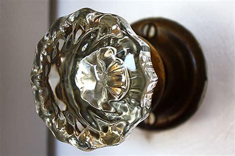 Antique glass door knobs