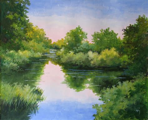 Nel's Everyday Painting: Pond Reflections - SOLD