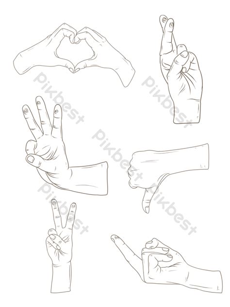 hand vector silhouette picture | PNG Images PSD Free Download - Pikbest