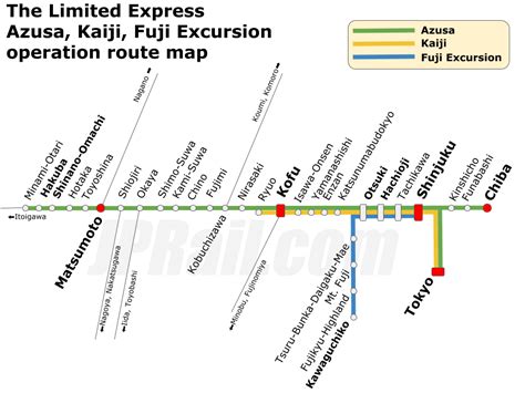 The Limited Express Azusa, Super Azusa, Kaiji, and Fuji Excursion (Fuji ...