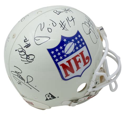 NFL Quarterback Greats Full-Size Authentic On-Field Helmet Signed By (13) Including Jim Kelly ...