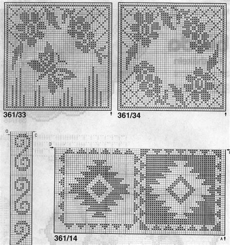 Gallery.ru / Фото #62 - Flowers 2 - gabbach in 2020 | Filet crochet, Filet crochet charts ...