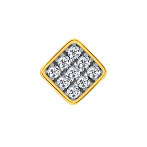 Giulia Rhombus Lab Grown Diamond Stud Earrings in 18K Yellow Gold