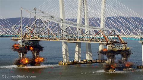 Tappan zee bridge demolition (shot with an Inspire 2) - YouTube