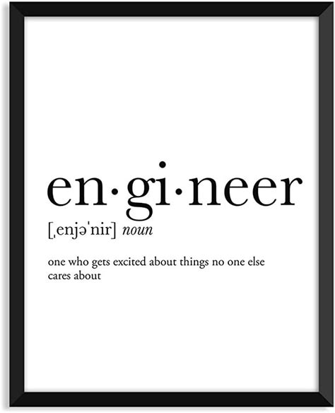 Serif Design Studios Engineer Definition - Unframed Art Print Poster Or Greeting Card ...