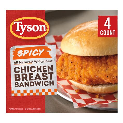 Tyson Spicy Chicken Breast Frozen Sandwiches - Shop Sandwiches at H-E-B