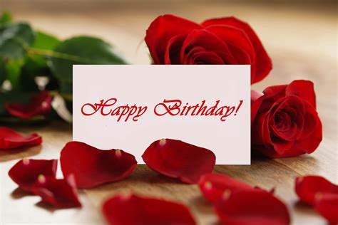 Happy Birthday Greeting Card with Roses | Gallery Yopriceville - High-Quality Free Images and ...