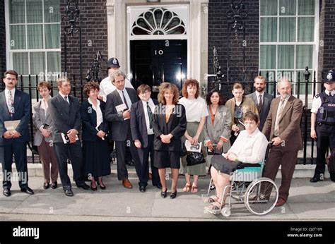 The parents of victims killed by Beverley Allitt at Downing Street ...