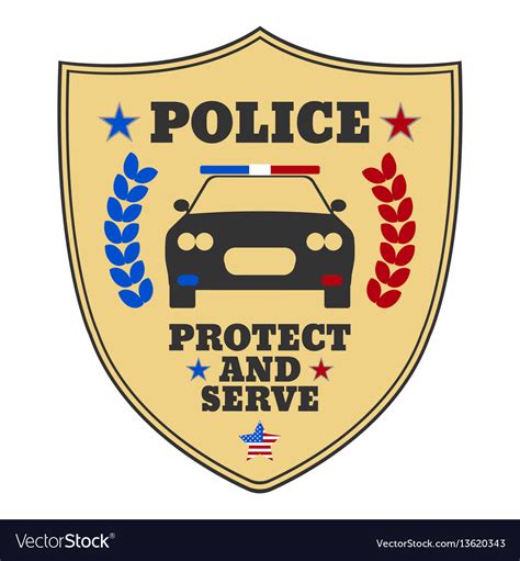 Police sign logo and banner Royalty Free Vector Image