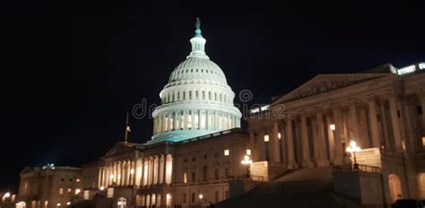 US Capitol at Night stock image. Image of night, rotunda - 295077405