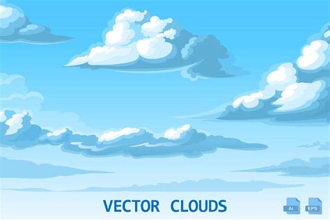 Vector clouds | Watercolor clouds, Cloud illustration, Clouds