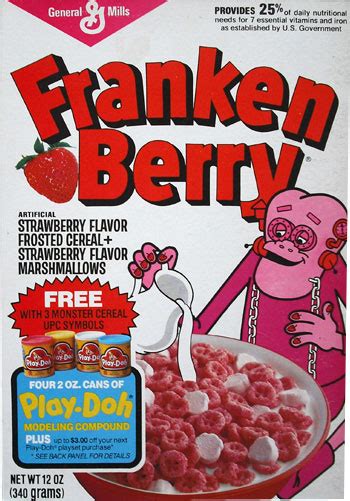 Franken Berry: 1984 FrankenBerry Cereal Box