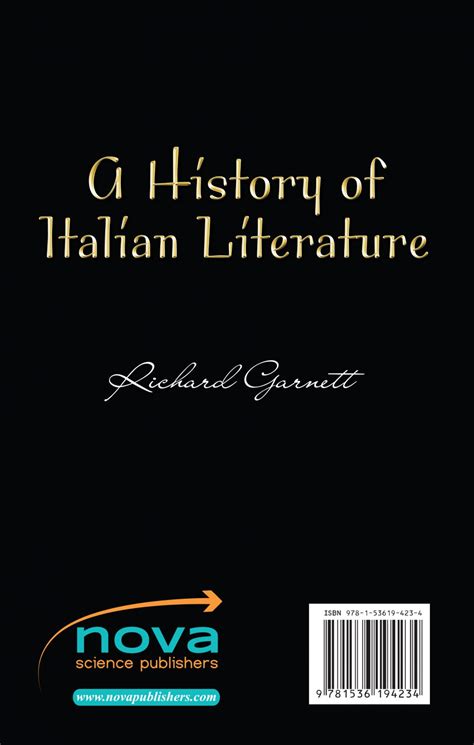 A History of Italian Literature – Nova Science Publishers