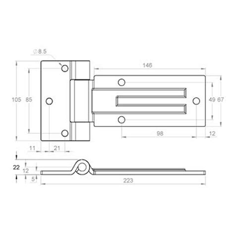 SIDE DOOR HINGE - STAINLESS STEEL - 223mm LENGTH | Rear Door Hinge | NZ ...