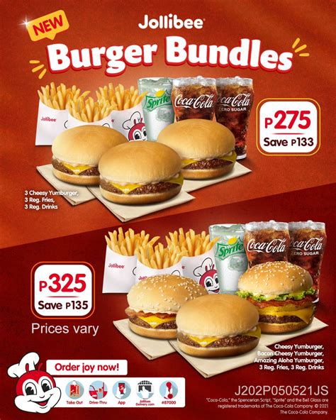 Save as Much as P135 on NEW Jollibee Burger Bundles