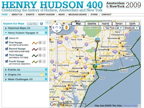 Henry Hudson's Voyages On A Google Map | TechCrunch