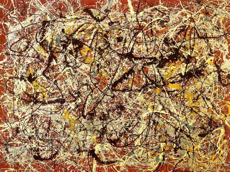 Mural on Indian red ground, 1950 - Jackson Pollock - WikiArt.org