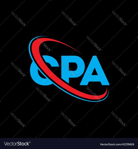 Cpa logo letter design Royalty Free Vector Image