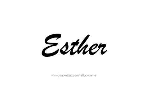 Esther Name Tattoo Designs