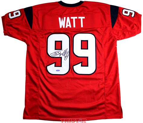 JJ Watt Autographed Houston Texans Custom Red Jersey