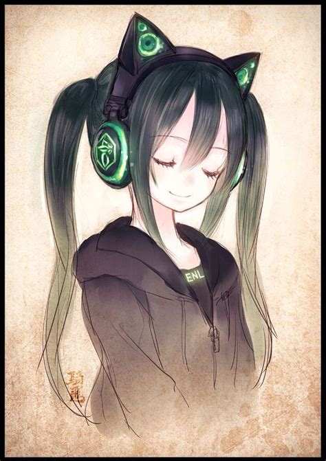 1000+ images about Anime/Headphones on Pinterest | Headphones, Anime Girls and Kagerou Project