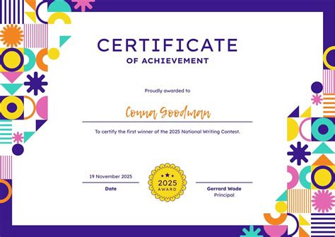 Winning Certificate Template