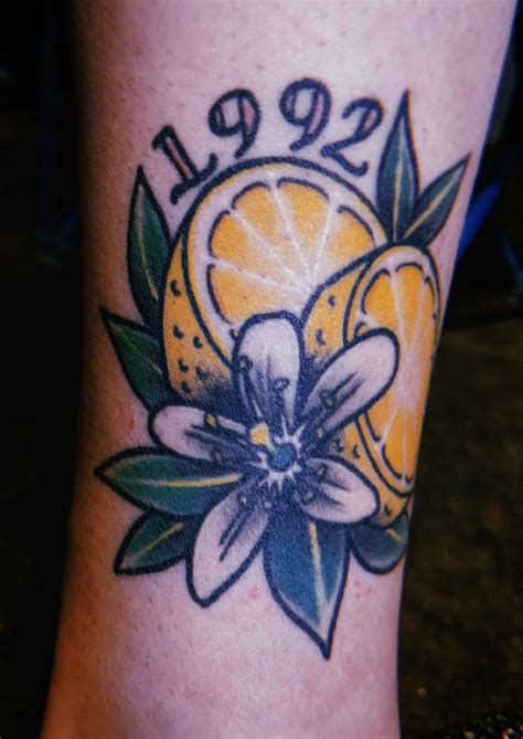 Lemon tattoo | Traditional style tattoo, Tattoos, Sun tattoo