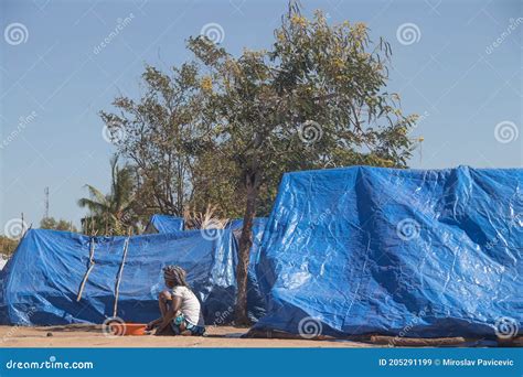 Refugee Camp Made of Tents, Africa, Refugee Crisis Editorial Stock ...