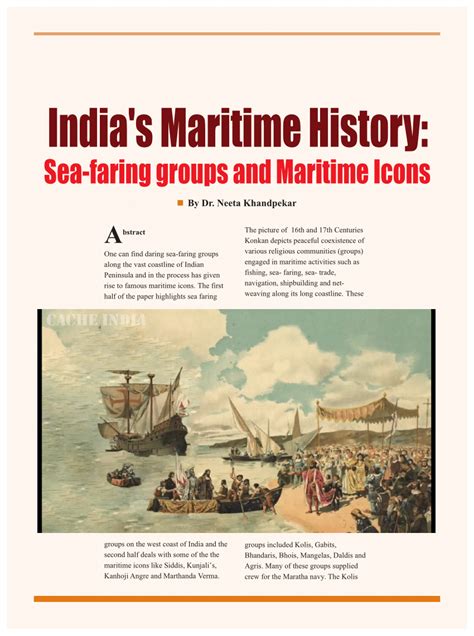 (PDF) India's Maritime History: Sea-faring groups and Maritime Icons