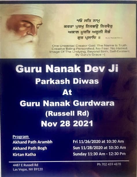 Guru Nanak Dev Ji Gurpurab Celebrations and Indian Food Festival – Vegasdesi.com