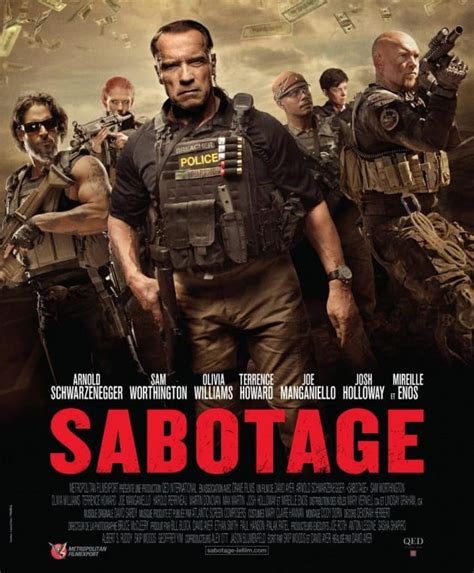 Sabotage Poster: Arnold Schwarzenegger & Company Ready for Battle - Movie Fanatic