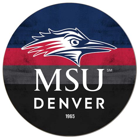 MSU Denver Roadrunners 20'' x 20'' Retro Logo Circle Sign