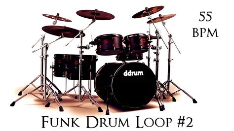 Funk Drum Loop #2 55 bpm - YouTube