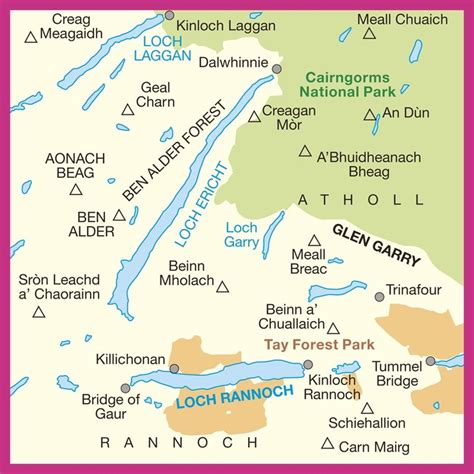 Landranger Map 042: Glen Garry & Loch Rannoch 1:50.000 - Geobuchhandlung.de