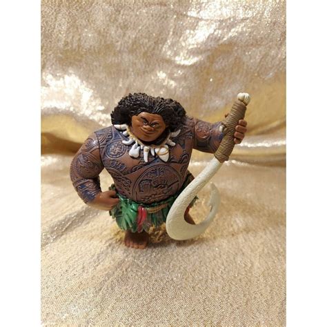 Jakks Disney Moana Maui with Fish Hook 4 inch Figurine Cake Topper Toy