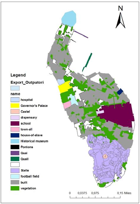 Land use map of island of Goree | Download Scientific Diagram