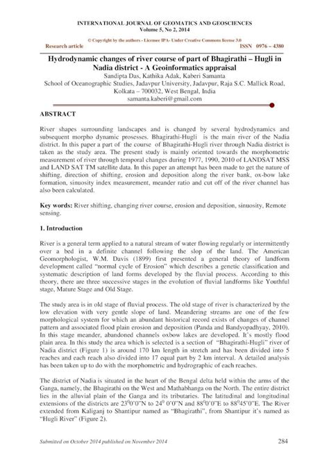 (PDF) Hydrodynamic changes of river course of part of Bhagirathi ...