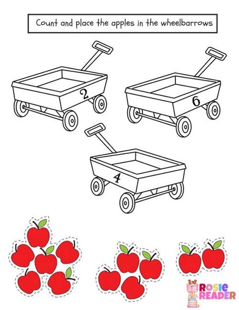 Count the Apples Worksheet - Reading adventures for kids ages 3 to 5